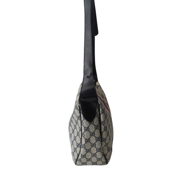 GUCCI Vintage Sherry Line Shoulder Bag Navy | GG Pattern | Interlocking G emblem - Picture 7 of 13
